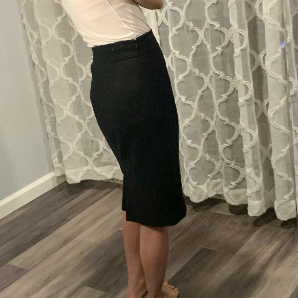 Perfect Black Knit Pencil Skirt